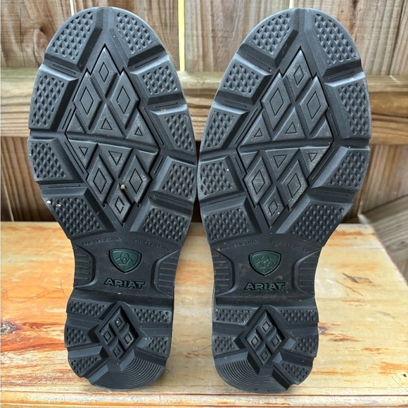 Ariat Brown Leather & Suede Groundbreaker Soft Round Toe Work Boots Size 11EE - Picture 7 of 15